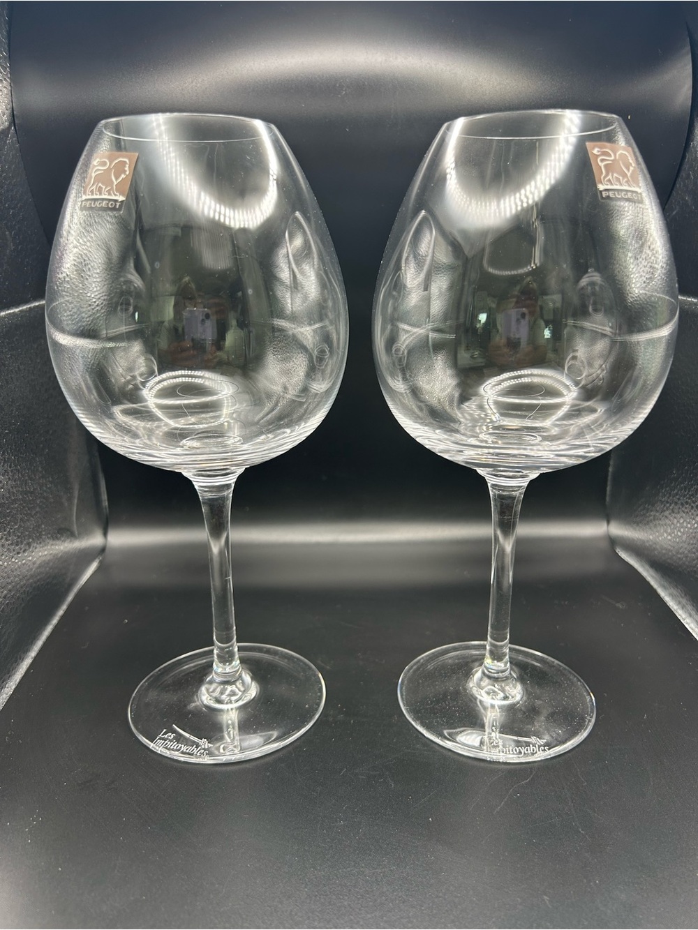 Peugeot Les Impitoyables No. 3 Set Of 2 Red Wine Glasses Tasting New In Tins